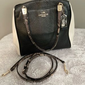 COACH Mixed leather with exotic trim handbag / purse